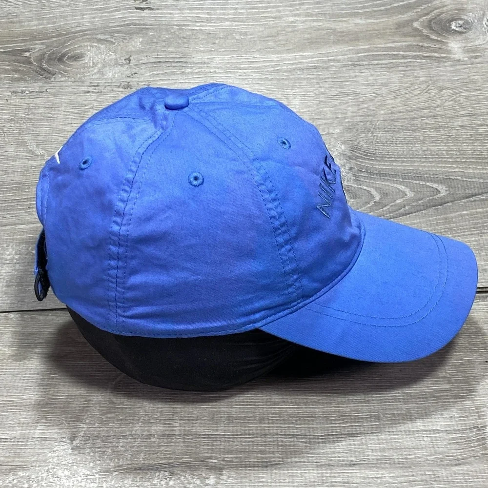Nike Golf Hat Cap Baseball Strap Back Mens One Size Blue‎ Crest Logo Adjustable